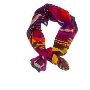 Susan Graver Sheer Geometric Stripe Scarf One Size